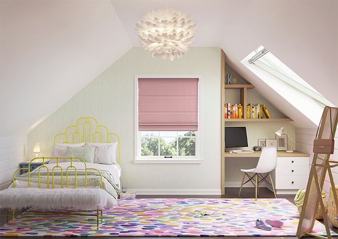 Ultra Luxe Velvet, Pink Orchid - Motorised Roman Blind - Image 8